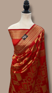 Pure Chiniya Silk Khaddi Handloom Banarasi Saree - The Handlooms