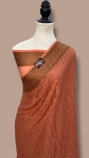 Pure Chiffon Khaddi Banarasi Saree - The Handlooms