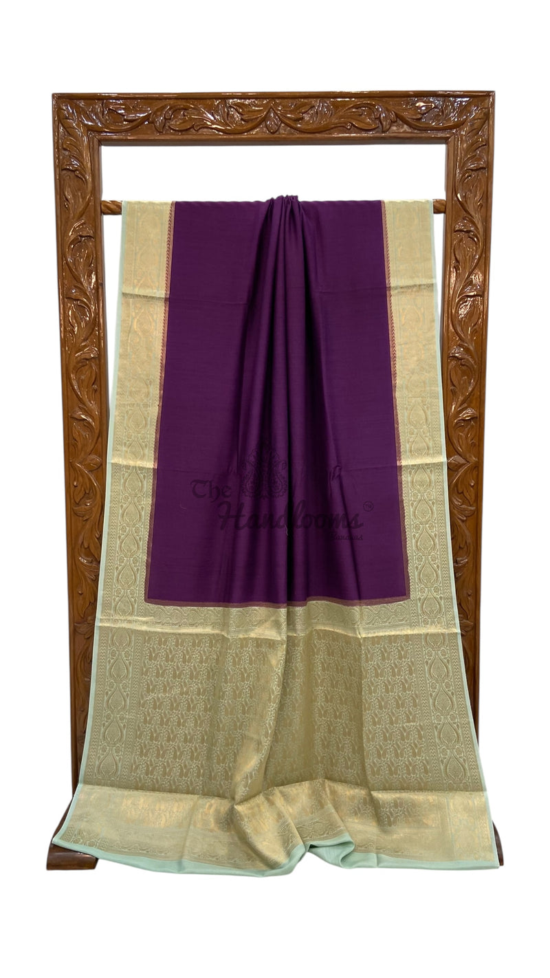 Moonga Georgette Handloom Banarasi Saree - The Handlooms
