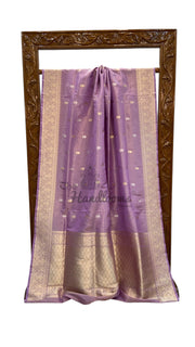 Pure Katan Tissue Silk Banarasi Handloom Saree - All Over Sona Roopa Kadua Motifs - The Handlooms