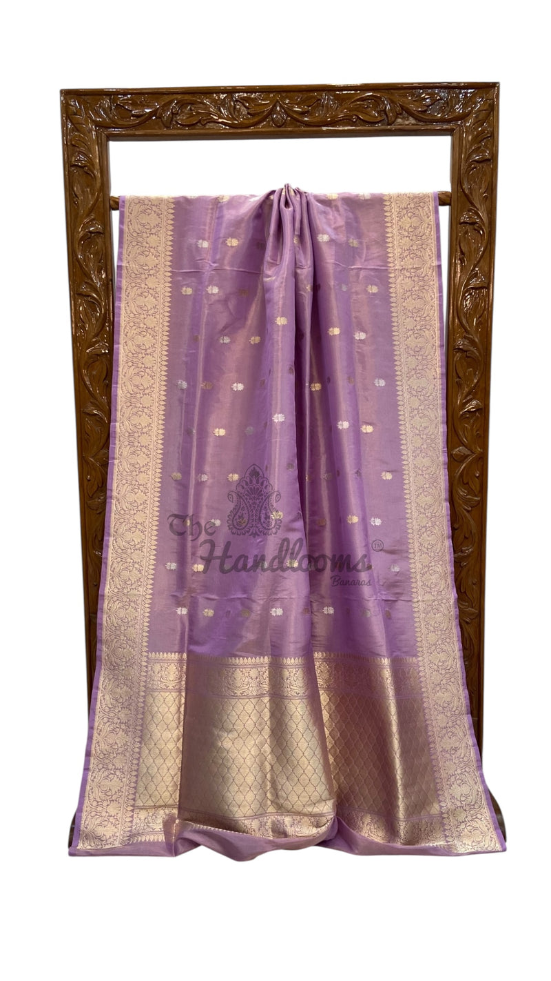 Pure Katan Tissue Silk Banarasi Handloom Saree - All Over Sona Roopa Kadua Motifs - The Handlooms