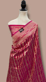 Midnight Forest Pure Katan Silk Banarasi Handloom Saree - All Over Jaal Work - The Handlooms