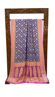 Pure Chiffon Khaddi Banarasi Saree - The Handlooms