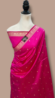 Pure Katan Silk Reshmi Zari Banarasi Handloom Saree - The Handlooms