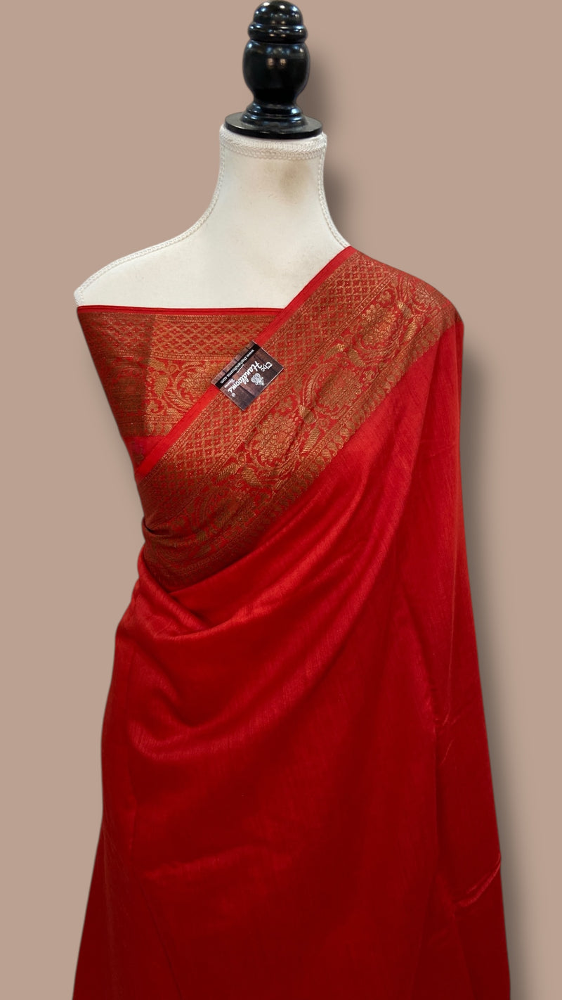 Moonga Silk Handloom Banarasi Saree - The Handlooms
