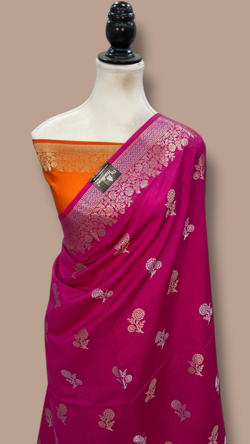 Pure Chiniya Silk Khaddi Handloom Banarasi Saree