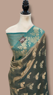 Pure Kora Tissue Handloom Banarasi Saree - The Handlooms