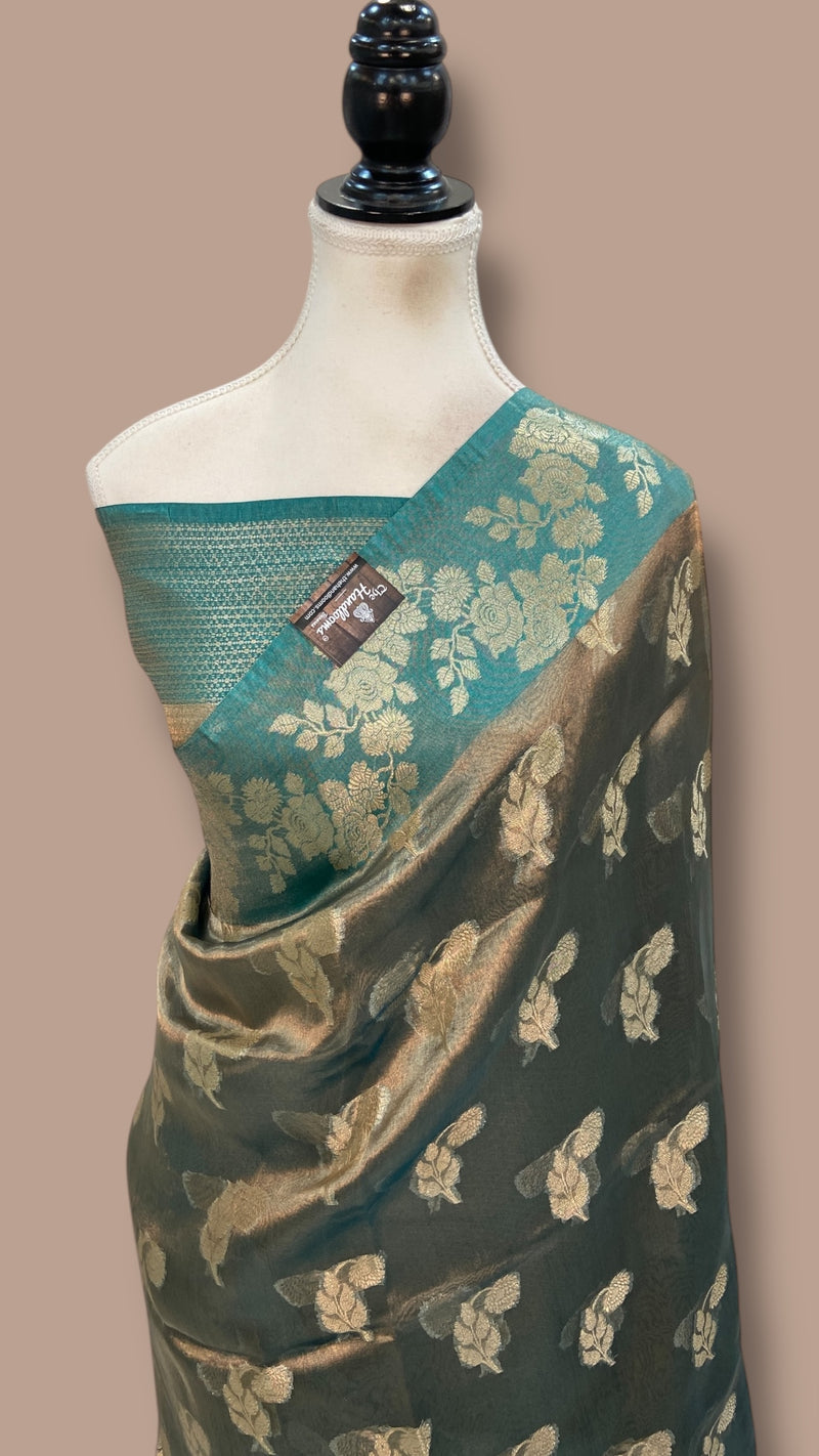 Pure Kora Tissue Handloom Banarasi Saree - The Handlooms