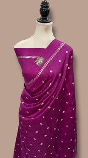 Pure Mango Silk Banarasi Handlokom Saree - The Handlooms