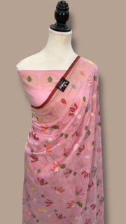 Pure Cotton Jamdani Handloom Banarasi Saree - The Handlooms