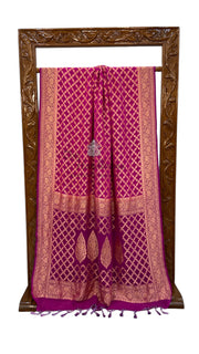 Pure Khaddi Georgette Banarasi Saree -  Gold zari - The Handlooms