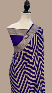 Pure Chiffon Khaddi Banarasi Saree - The Handlooms