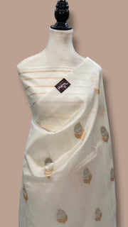 Pure Kora Handloom Banarasi Saree - The Handlooms