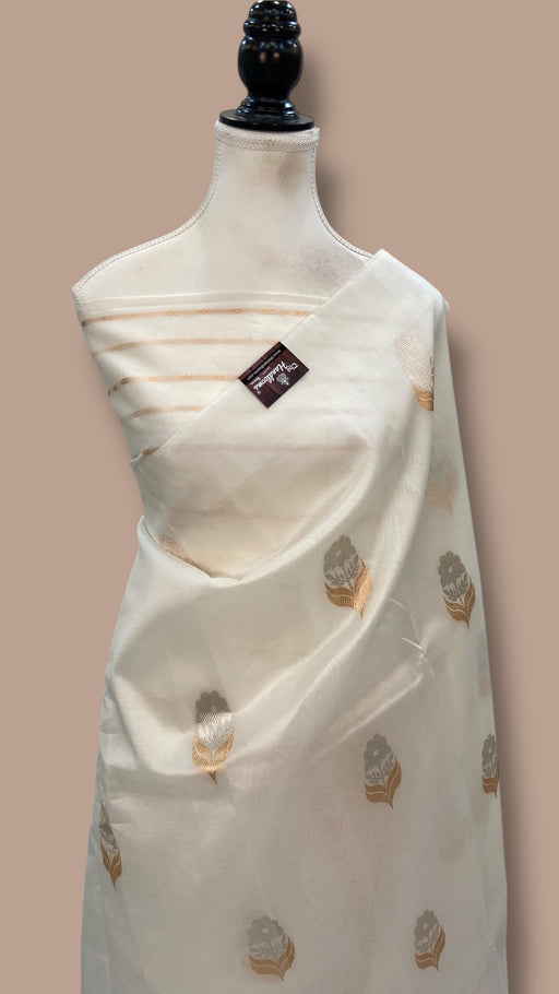 Pure Kora Handloom Banarasi Saree - The Handlooms