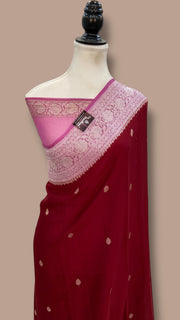 Pure Georgette Handloom Banarasi Saree - The Handlooms