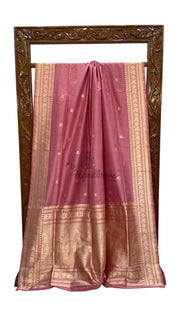 Pure Katan Silk Handloom Banarasi Saree - All Over Kadua Motifs With Meenakari - The Handlooms