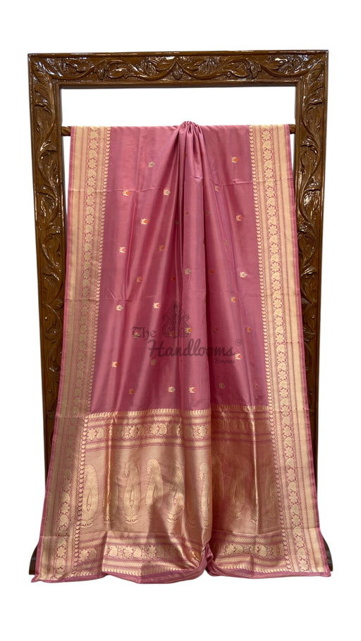 Pure Katan Silk Handloom Banarasi Saree - All Over Kadua Motifs With Meenakari - The Handlooms