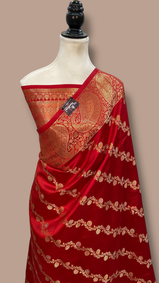 Pure Mango Silk Banarasi Handloom Saree - The Handlooms
