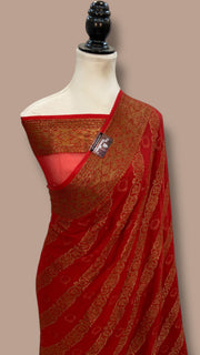 Pure Chiffon Khaddi Banarasi Saree - The Handlooms