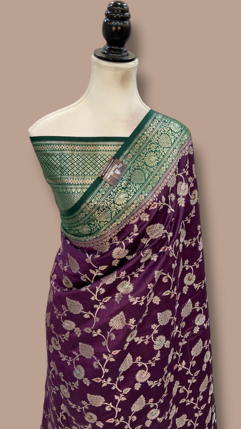 Pure Chiniya Silk Handloom Banarasi Saree - The Handlooms