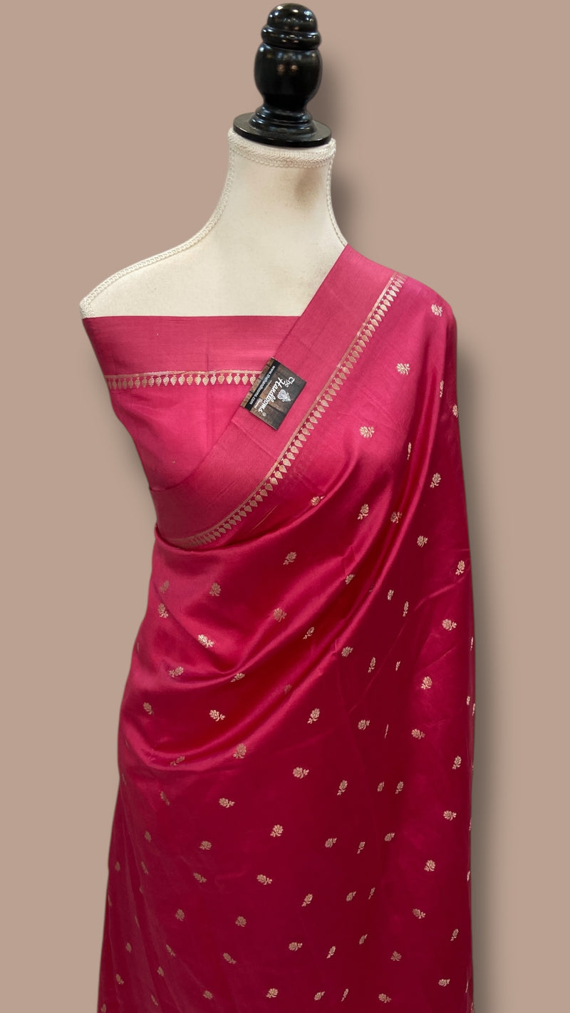 Pure Mango Silk Banarasi Handlokom Saree - The Handlooms