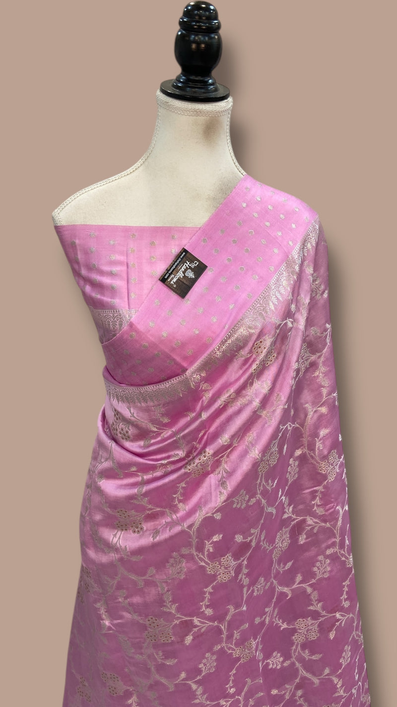 Pure Mango Silk Banarasi Handlokom Saree