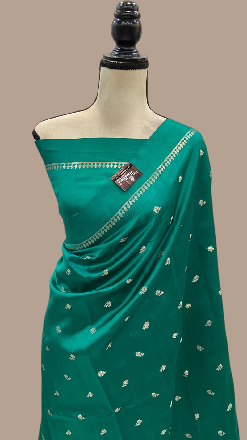 Pure Mango Silk Banarasi Handloom Saree - The Handlooms