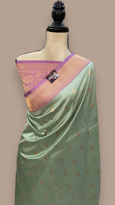 Pure Katan Silk Banarasi Handloom Saree - All over Kadua motifs