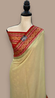 Pure Chiffon Khaddi Banarasi Saree - The Handlooms