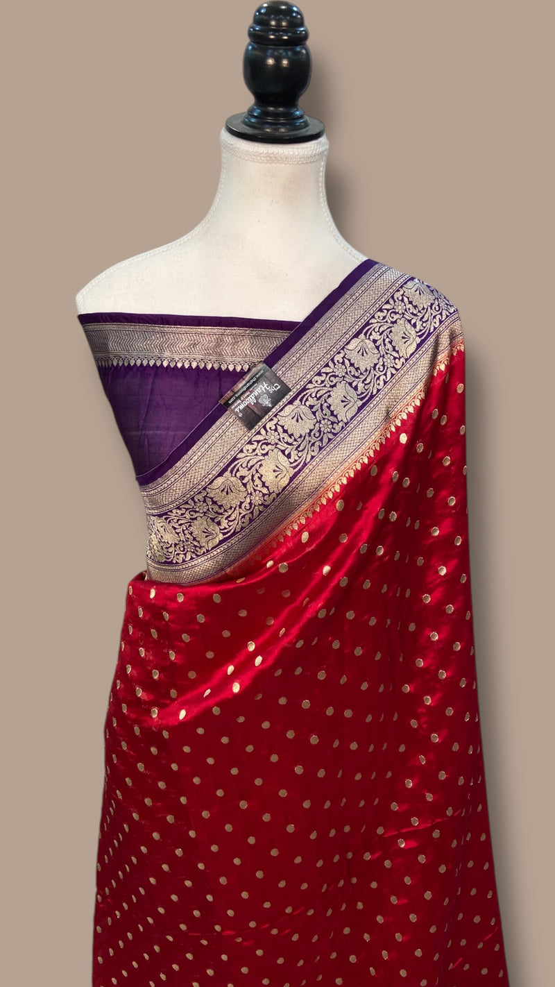 Pure Dupion Silk Banarasi Handloom Saree - The Handlooms