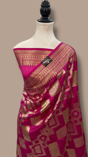 Pure Chiniya Silk Khaddi Handloom Banarasi Saree - The Handlooms