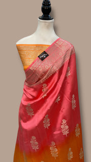Pure Mango Silk Banarasi Handloom Saree - The Handlooms