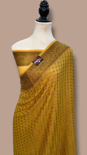 Pure Chiffon Khaddi Banarasi Saree - The Handlooms