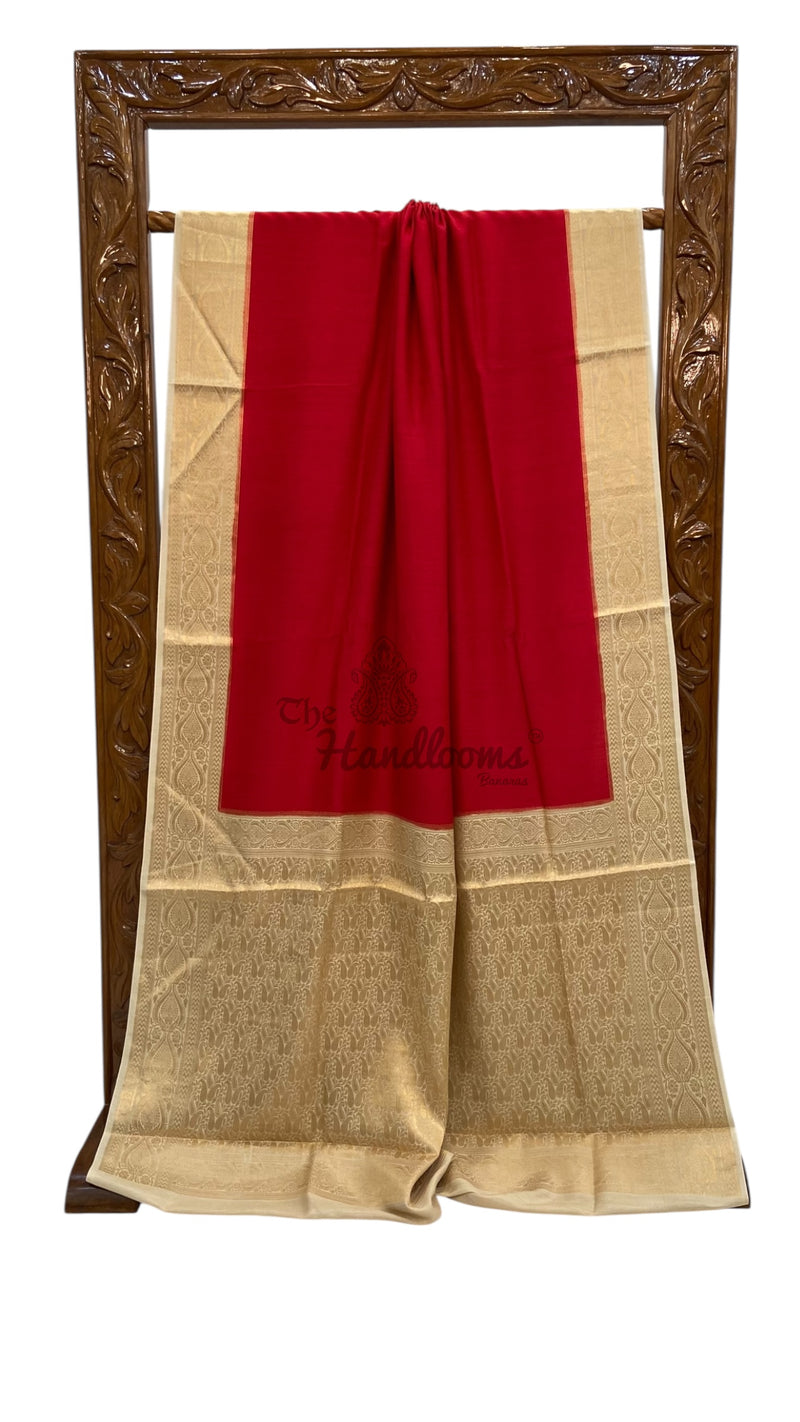Moonga Georgette Handloom Banarasi Saree - The Handlooms