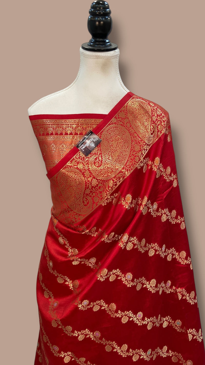 Pure Mango Silk Banarasi Handloom Saree - The Handlooms
