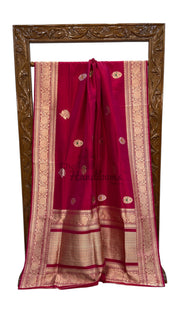 Pure Katan Silk Banarasi Handloom Saree - All Over Kadiyal Boota - The Handlooms