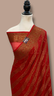 Pure Chiffon Khaddi Banarasi Saree - The Handlooms
