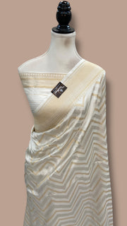 Pure Katan Silk Banarasi Handloom Saree - All Over Sona Roopa Jaal Work - The Handlooms