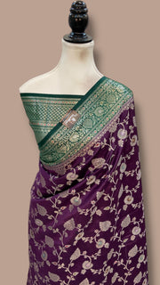 Pure Chiniya Silk Handloom Banarasi Saree - The Handlooms