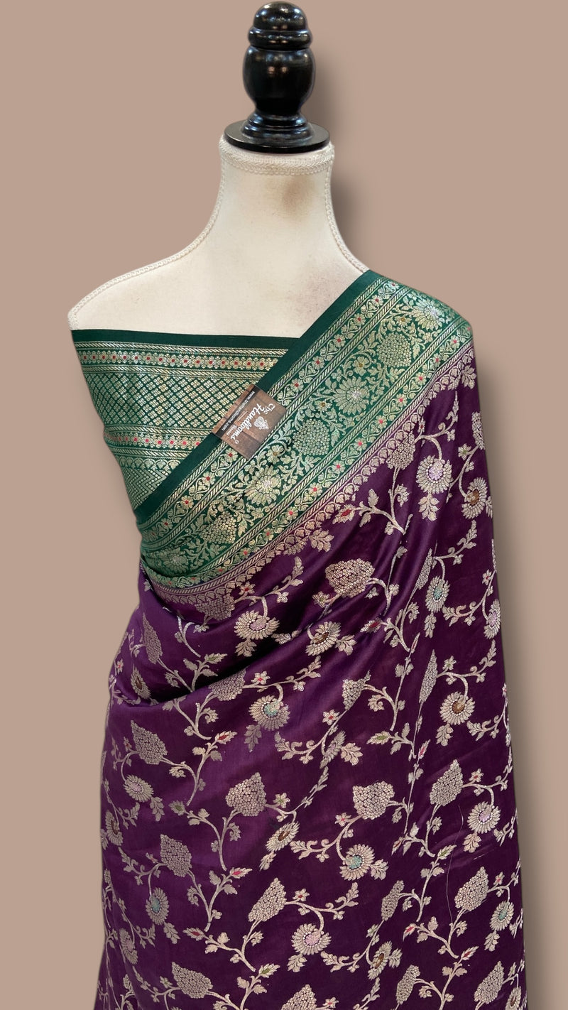 Pure Chiniya Silk Handloom Banarasi Saree - The Handlooms
