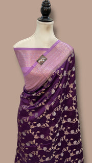 Pure Mango Silk Banarasi Handloom Saree - The Handlooms