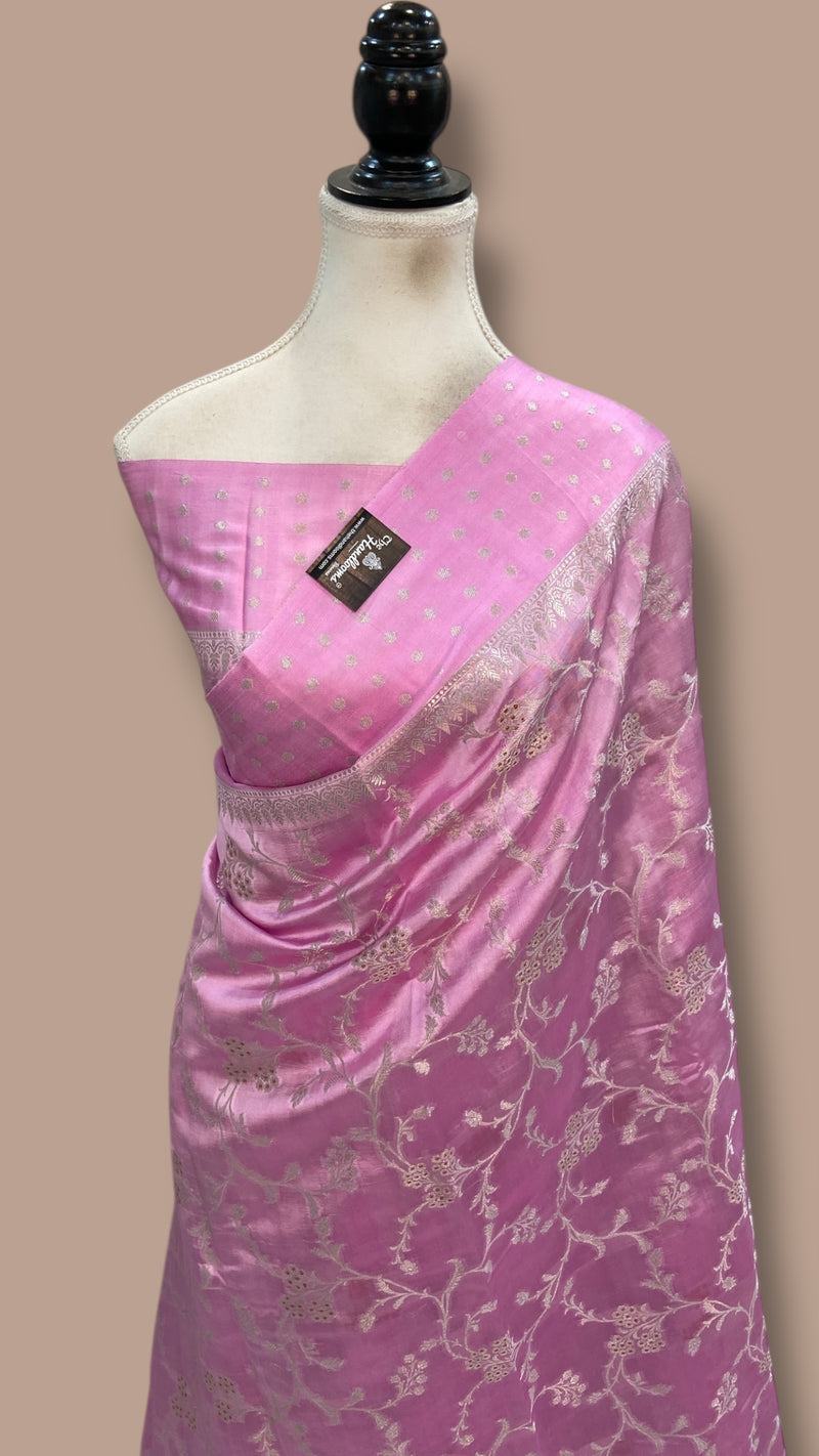Pure Mango Silk Banarasi Handlokom Saree