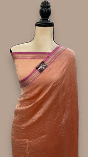 Pure Kora Tissue Crush Handloom Banarasi Saree - The Handlooms