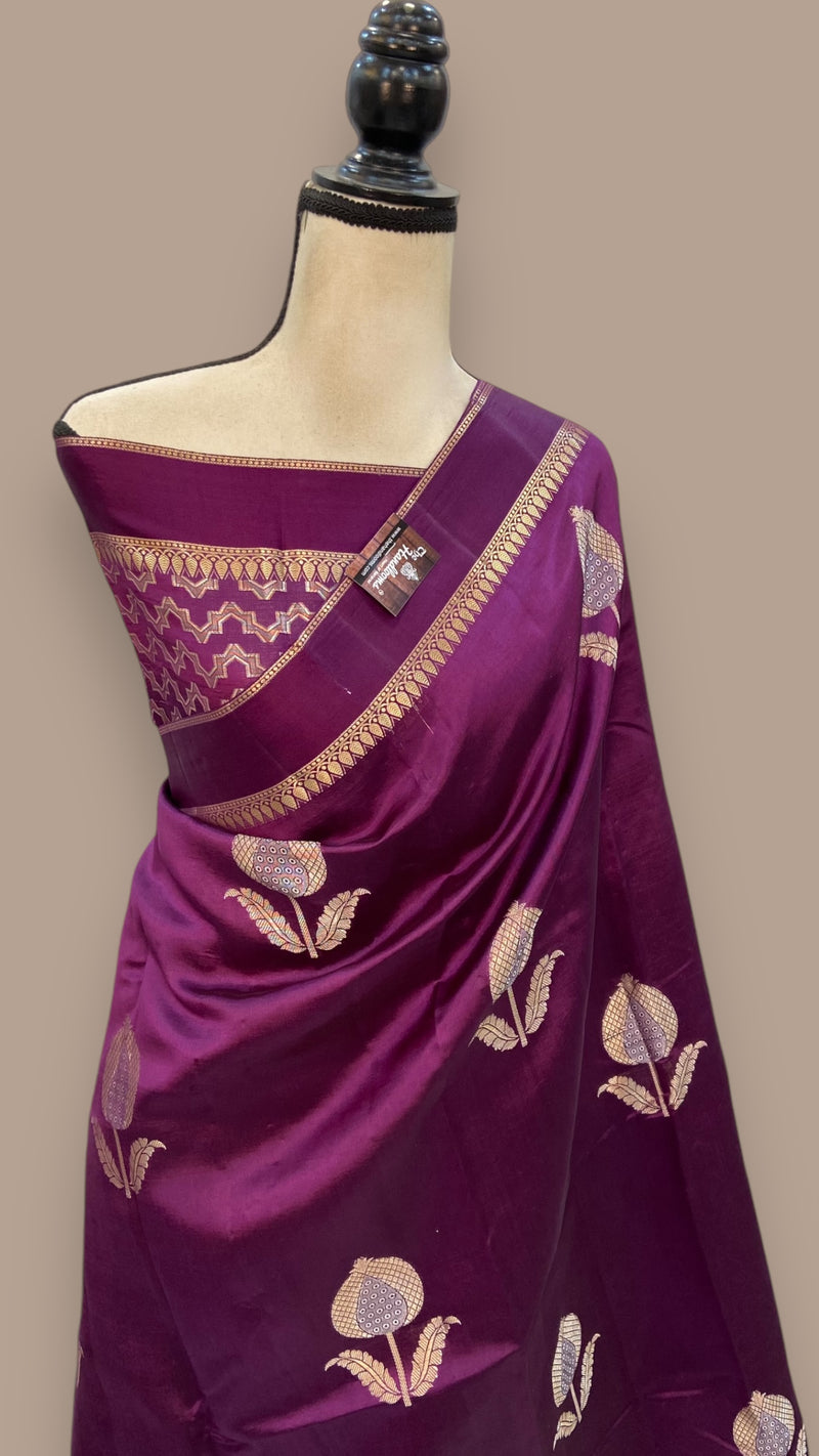 Pure Mango Silk Banarasi Handloom Saree - The Handlooms