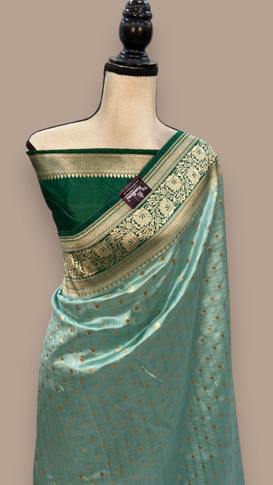 Pure Dupion Silk Banarasi Saree - Gold Zari