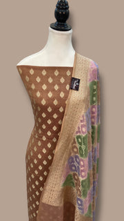 Tissue Khaddi Georgette Banarasi Dress material - The Handlooms