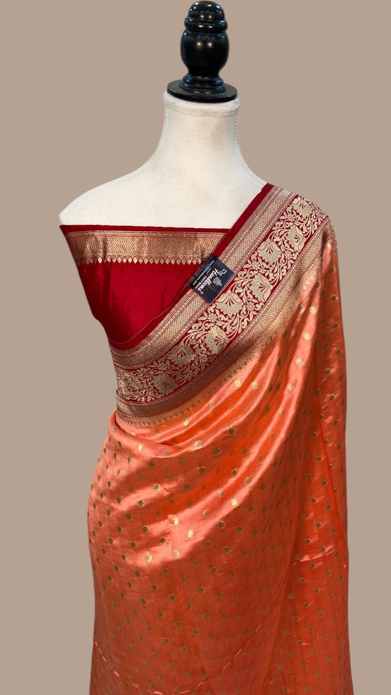 Pure Dupion Silk Banarasi Handloom Saree - The Handlooms