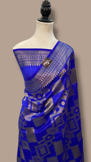Pure Chiniya Silk Khaddi Handloom Banarasi Saree - The Handlooms