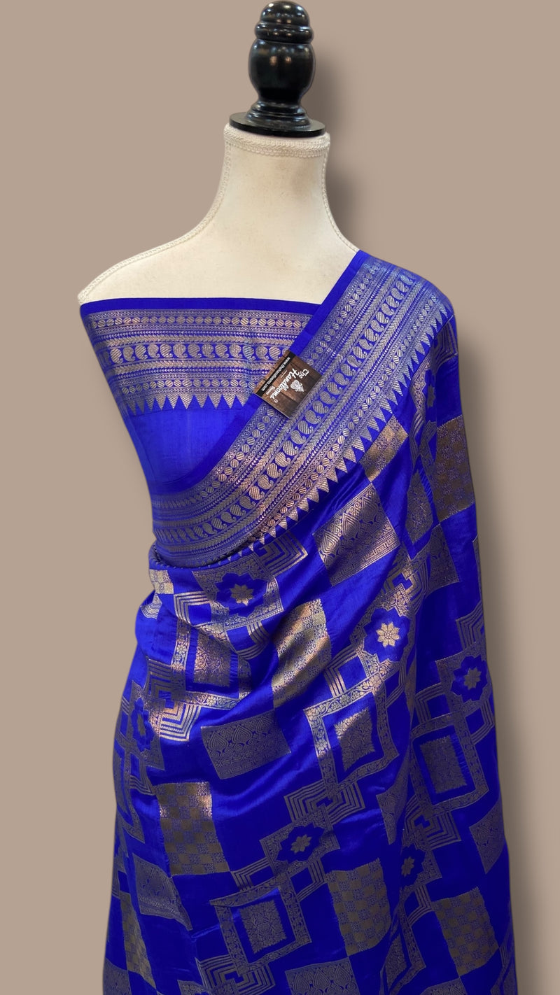 Pure Chiniya Silk Khaddi Handloom Banarasi Saree - The Handlooms