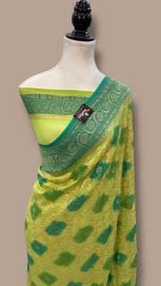 Khaddi Georgette Handloom Banarasi Saree - The Handlooms
